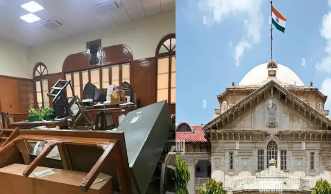Allahabad High Court: इलाहाबाद हाईकोर्ट में वकीलों का हंगामा, कोर्ट रूम में फेंकी गईं कुर्सियां